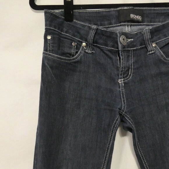 BONGO - Denim Vision | size 7 | Classic Flared Dark Wash  Blue Denim Jeans - Picture 3 of 16